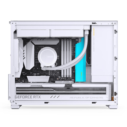 乔思伯（JONSBO）D32 PRO版白色 MATX桌面小机箱(侧透/主板/背线可调/支持背插MATX主板/ATX电源/240冷排位)