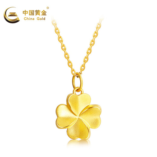 Chine Gold (Chine Gold) Gold Pendant Collier Crop Crop Foot Pied Set Set Set Send Girlfriend Femme Anniversaire Anniversaire Mariage Gift Foot Gold Pendant + S925 Silver Chain + Gift Box [Out du lendemain dans certaines régions]