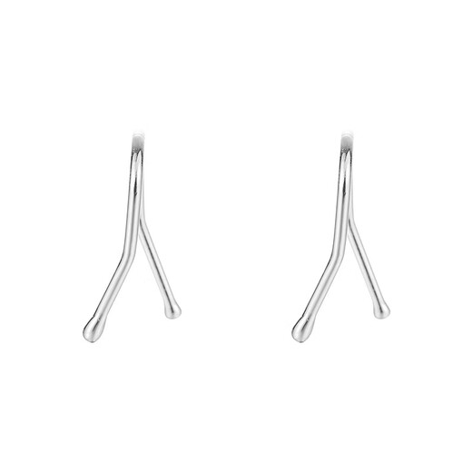Lnieer999 Pure Silver Line Geometric Stud Earrings for Women 2025 New Style Earrings Earrings Niche Design Ear Bone Stud Earrings A Pair of Silver Line Earrings 999 Pure Silver