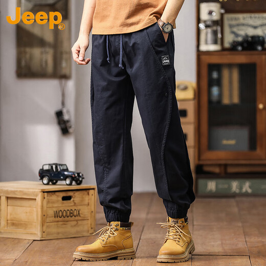 
Jeep (JEEP) American retro overalls for men's spring fashion brand loose casual versatile men's high-end Harren tying pants