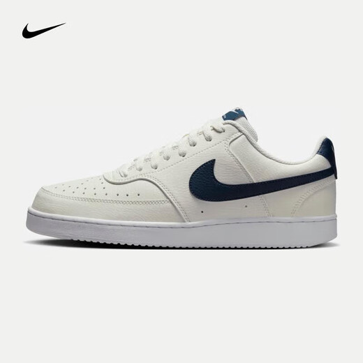 耐克（NIKE）休闲鞋男鞋秋冬新款COURT透气耐磨运动鞋时尚经典潮流低帮板鞋 HQ4867-101/帆白/军械深海蓝 41 (260mm)