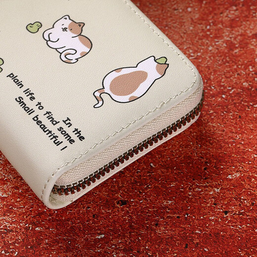 Wanjiazhen niedliche Kartenbeutel für Frauen kleiner Kartenclip Textur Münzbrieftasche große Kapazität Multi-Karten-Führerscheintasche für Freundin. Kitten-18-Karte
