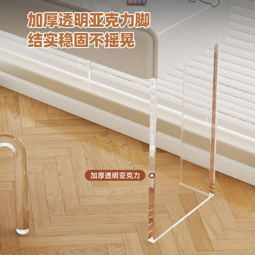 帕沙曼梳妆台斗柜一体奶油风卧室新款小户型伸缩转角带妆镜化妆桌6197Y 1米梳妆台（不带斗柜） 【亚克力悬浮】