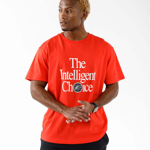Neuer Balancenew Balance Summer Strick Top Round Hals lässig atmungsaktive Sport Kurzarm T-Shirt MT13586-ENR M