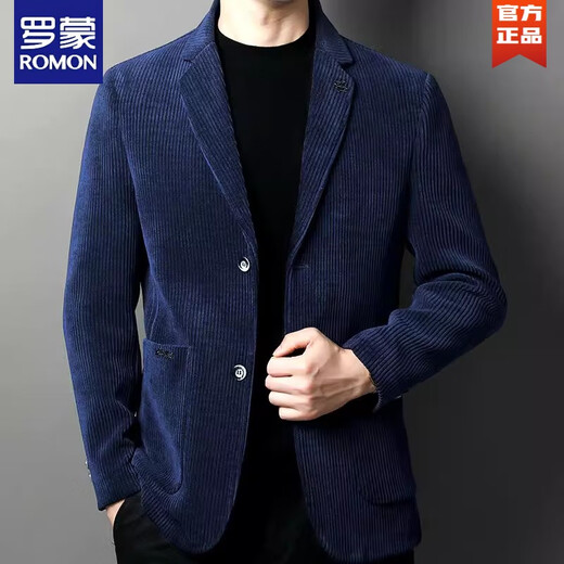 ROMON New Men's Jacket 2025 Autumn and Winter Thickened Corduroy Suit Men's Handsome Casual Suit Jacket Business Trend Yellow XL 130-150Jin Jin is equal to 0.5 kg