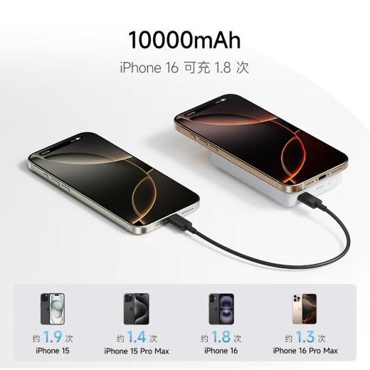 Cuktech Cool Statistics Enroling Power Bank Charger inalámbrico 20W Carga rápida de potencia dos en uno CP12 es adecuado para Apple iPhone 16/15 Xiaomi/Huawei Mobile