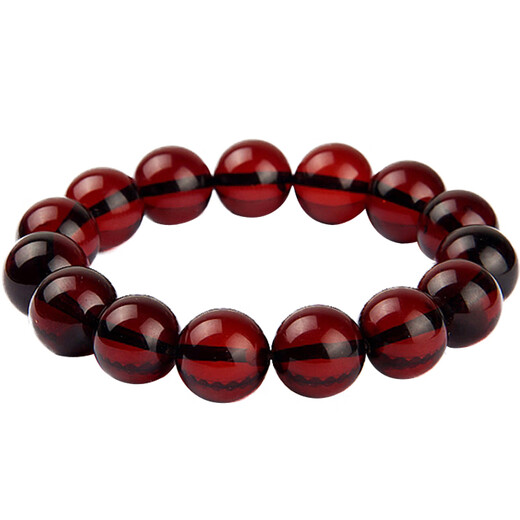 Xuanpa natural amber red beeswax water purification raw stone blood amber bracelet single circle bead men's and women's bracelet certificate 20mm beads 12 pieces about 55 grams