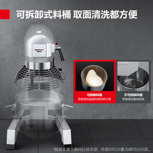 德玛仕（DEMASHI）和面机商用【20升】 厨师搅拌机 打蛋机器鲜奶打发奶油机 食堂 多功能三合一DMS-JBJ-20PT-Y1