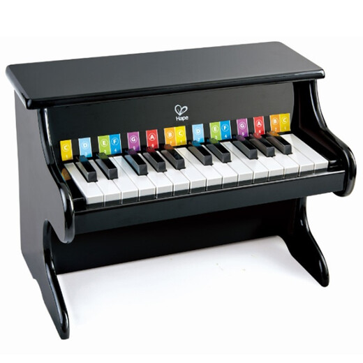 Piano alemán hape colorido piano bebé y niña educación temprana de la educación temprana del juguete educativo entrenamiento de arte de iluminación electrónica 1 de junio regalo del día del niño 25 piano clave, negro e8463