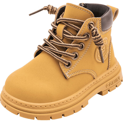 
EBMINI baby snow boots Martin boots children's boots soft sole boys small yellow boots spring and autumn children's short boots girls new style camel color [Autumn versatile single style] 26 size 16.8CM in length suitable for about 16.3CM in length