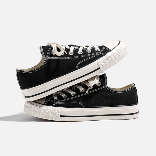 Vancl Eslite Vancl Classic Canvas Schuhe Herren Low Top Schwarz 41