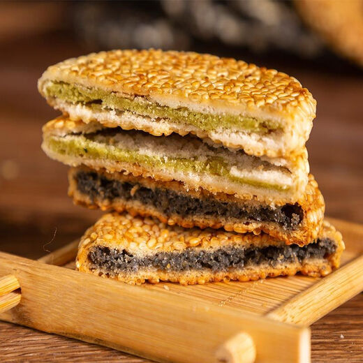 Jubilee snacks Huangshigang cake Hubei specialty black sesame cake old-fashioned crackers traditional pastries snacks black sesame flavor 1 Jin Jin equals 0.5 kg, 500g packed, not given