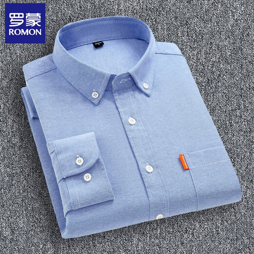 Romon Frühling Baumwolle Oxford Spinnhirt Herren Frühling und Herbststil Casual Long Sleeve Shirt Korean Lose Jacke Männer 681 Rose Red L Bitte beziehen Sie sich auf die Größenkarte, um eine Bestellung aufzugeben