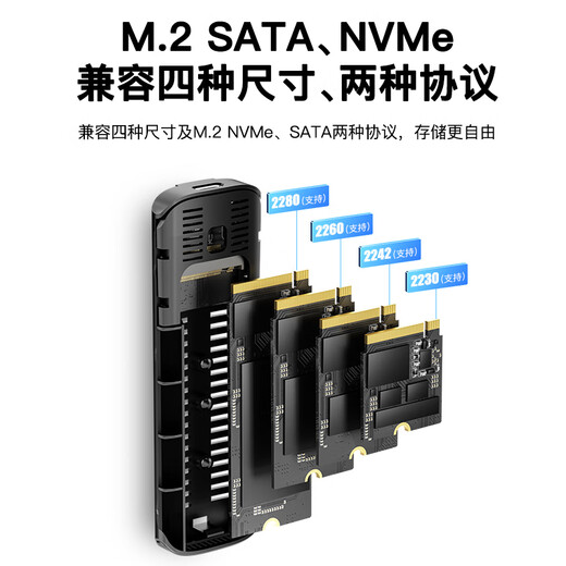 迷虎M.2 NVMe固态硬盘盒 Type-C3.2移动硬盘盒 适用笔记本电脑苹果16外接SSD硬盘盒子 送保护套 GN10C