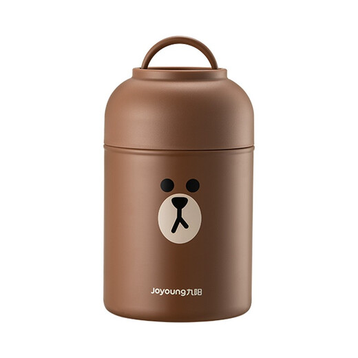 Joyoung stewing pot stainless steel stewed porridge insulation lunch box portable office workers insulation barrel B80-B1XL (BROWN)