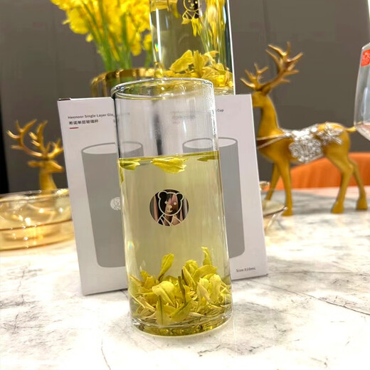 Copa de vidrio de una sola capa de Heenoor taza de taza en el hogar salón de té Transparente xn-9909/9910/7557 Heenoor 9909-445ml un paquete un paquete 0ml