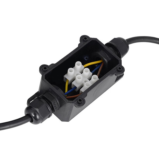 
XMSJ One In and One Outdoor Waterproof Terminal Box with Terminal IP68PC Material Underwater Two-way Flame Retardant Sealing Box PG13571mm Wire Diameter