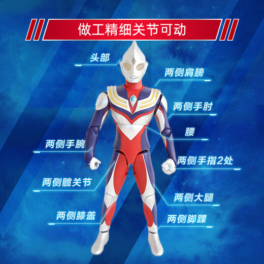 BANDAI Ultraman Children's Toys Boys Birthday Gift Huge Super Moving Tiga 12001