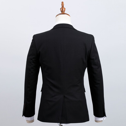 ROMON suit suit, men's suit, formal business attire, groom's wedding dress, groomsmen's suit 2XF971908-1 black hidden grid two-piece suit (suit + trousers) 2XL