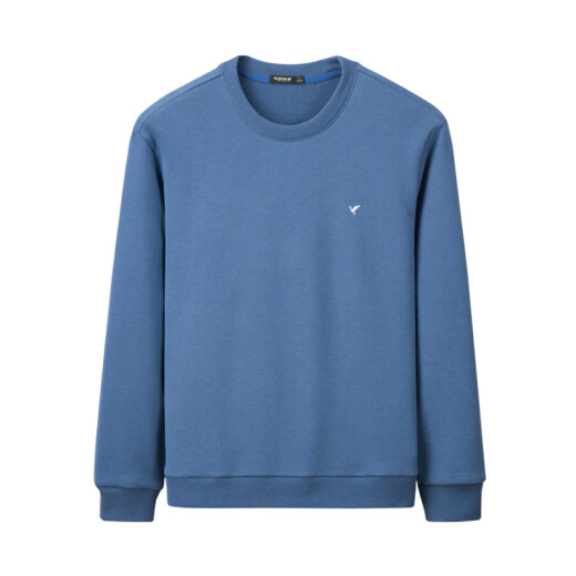 
Thousand Paper Crane Men's Round Neck Pullover Couple Sweatshirt Autumn New Fashionable Casual Embroidered Top 15657 05C Blue M