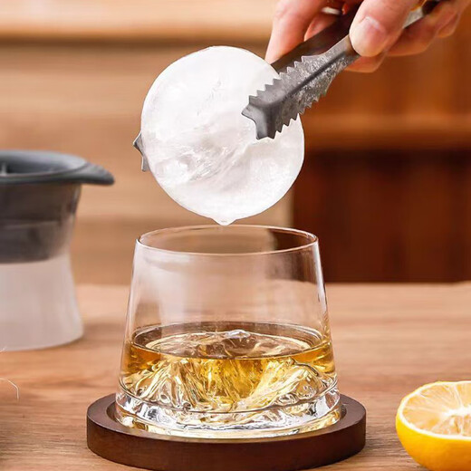 Juyoujia whiskey glass household high-looking iceberg glass cup spirits wine glass Japanese style creative snow mountain wine glass whiskey snow mountain cup 240ml