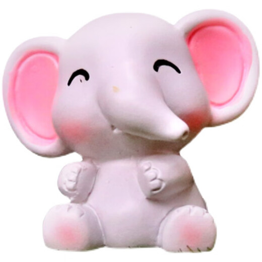 Cartoon Baby Elefant Ornamente süße Cartoon Baby Elefant Elefant Model Blindbox Spielzeug Desktop Mini Simulation Tiersitzung Süßes Baby Elefant (einfaches Outfit