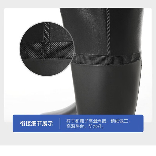 HHONGSHIYU waders, full-body rain trousers, waders, waterproof fish pants, one-piece waterproof suit, reservoir wading jacket, wading pants, fishing suit, yellow rhombus knit, cuff style 42 (select according to sneaker size)