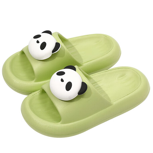 Pig dad children's slippers summer boys 2025 new indoor anti-slip 6-12 year old girls baby self-operated sandals green 16