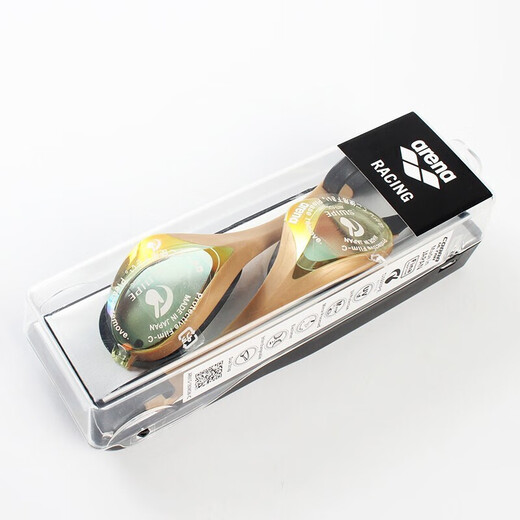 Arena (arena) youth and children's swimming goggles Xu Jiayu's same model imported racing Cobra anti-fog Pioneer swimming goggles waterproof high-definition YEGL gold (imported anti-fog Pioneer 180MSW)