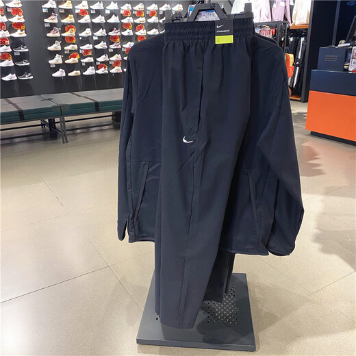 耐克（NIKE） 男裤 春季新款运动裤梭织快干束脚收腿裤子加绒保暖休闲裤长裤 CV1991-010/黑色梭织/薄款 L (175/80A)