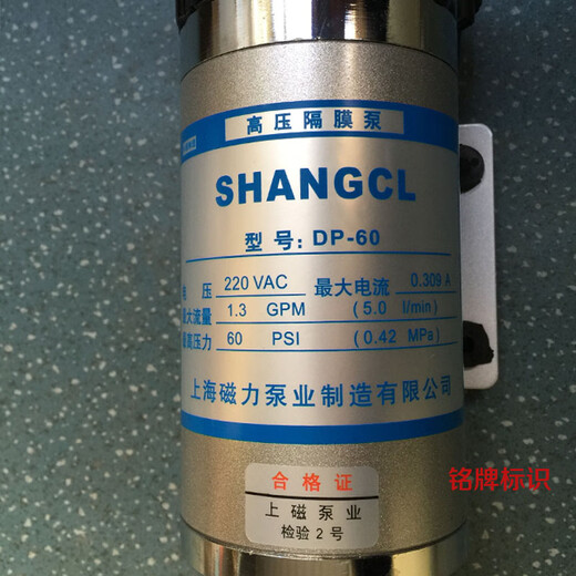 久聚和定制上海微型高压隔膜泵DP-60 12V~24V~220V喷雾泵增压泵 DP3524V带压力开关