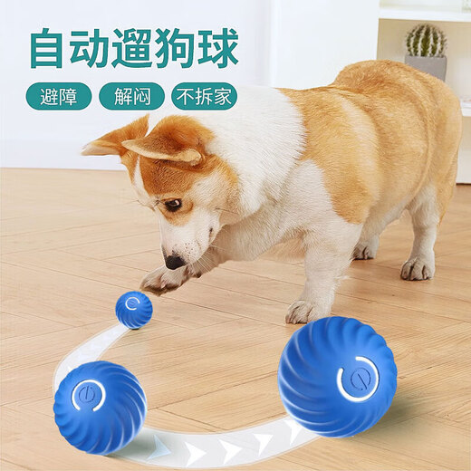 Zigman Dog Toy Bite-Resistant Ball Automatic Dog-Amusing Artifact Self-Happiness Relief Pet Electric Puppy Intelligent Elastic Dog Walking Ball