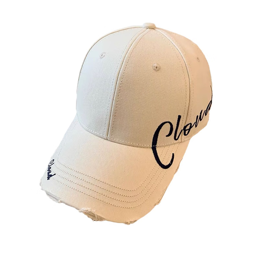 CUGGCK Japanese new hard top baseball cap women's spring and summer letters big head hat baseball cap sun hat men's trendy embroidery black adjustable