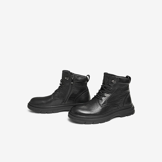 TATA) 2024 Winter Shopping Mall same fashion casual Martin boots for men's new TFN01DD4 Black (Free) 41