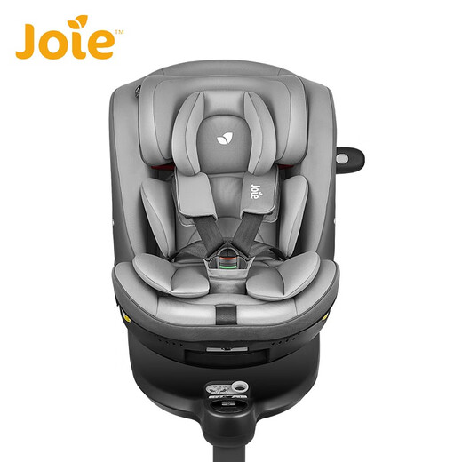 Asiento de seguridad para niños de Joie 0-7 años 360 grados ISOFIX giratorios con poste de soporte Instalación bidireccional Gyro Warrior Grow Grow-Gray (sin regalo grande)