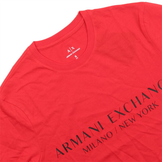 ARMANI/阿玛尼 AX 男士字母印花休闲短袖圆领T恤 8NZT72 Z8H4Z 蓝色 1506 XS