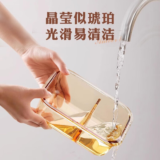 Centennium Zhenghe Lunch Box High Borosilicate Glass Fresh Box можно использовать для микроволновой работы, чтобы обеспечить специальную миску свежести для ланч -коробки для студентов Bento Box [Раунд 1050 мл (двойная сетка)]]