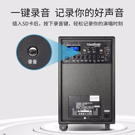 TAKSTAR WDA-900 Square Dance Speaker Wireless Bluetooth Trolley Speaker Outdoor Portable Speaker High Power Wireless UH WDA-900