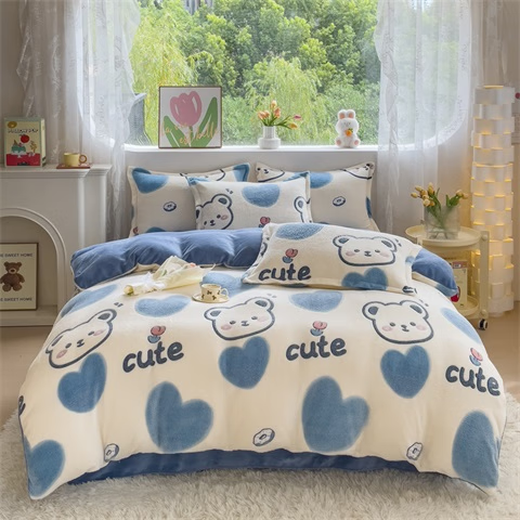 Zile (Zile) snowflake velvet thickened warm double-sided velvet skin-friendly and comfortable single quilt cover 220*240cm-Starry Sky