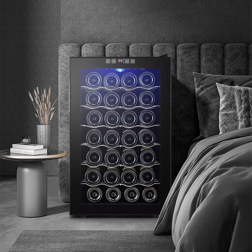 Bacchus red wine cabinet thermostatic cabinet electronic temperature control wine cabinet moisturizing cabinet home living room mini small wine cabinet office refrigerator cabinet fresh cabinet air-cooled frost-free energy-saving small wine cabinet BW-70D1 stainless steel shelf 28 pieces 70L