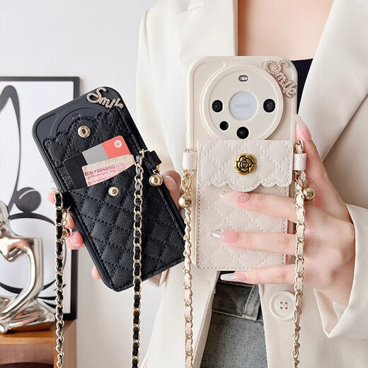 Bolsa de fragancia pequeña en forma de diamantes de ocho patas Huawei Mate70pro Caso de teléfono móvil nuevo modelo Mate60pro + Crossbody Lanyard M7060 Simple Niche Avanzado Advanced Personalizado Femenino Completo Anti-Fall Soft Shell [White] Bag de Camellia Camellia Small Fragance en forma de diamante La cadena CrossBody Huawei Mate 60Pro/60pro + +