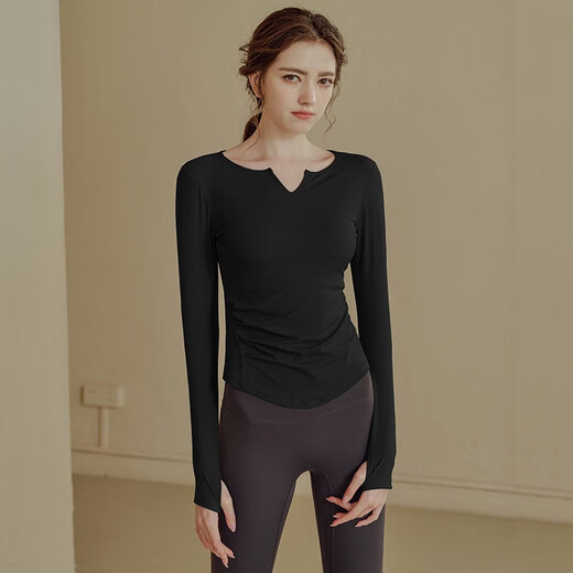 LULULMCCTN Yoga Wear Women's Long Sleeve Running T-Shirt Professional Pilates Training Fitness Wear Purple XL