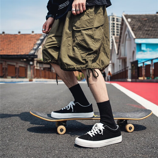 ziyuanju black canvas men's shoes summer 2025 new trendy versatile summer casual board shoes men's cloth shoes sports trendy shoes black 42 (260mm)