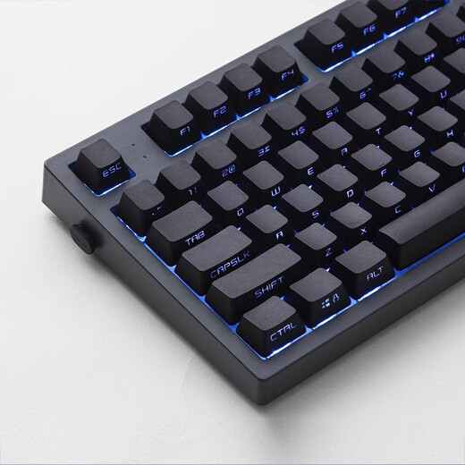 腹灵mk870pro黑莓侧刻机械键盘蓝牙有线无线客制化电脑游戏静音办公 【单模】黑曜石Pro+纯黑侧刻 青轴 87键