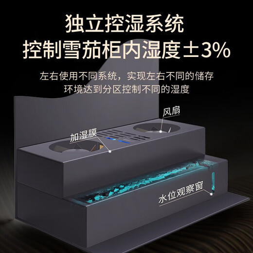 Baikelen Cigar Cabinet Double Door Constant Temperature and Humidity Tobacco and Wine Cabinet Tea Cabinet Beverage Cabinet Refrigerator Air-cooled Frost-free Household Commercial Large Capacity Zero Embedded Spanish Cedar Wood WIFI Ammonia Removal 2 Meters丨Three Temperature Zones丨Red Wine+Ice Bar+Cigar丨Thick Style