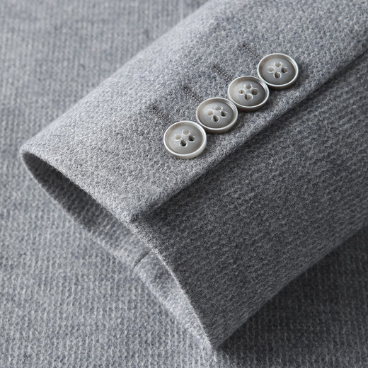 YOUNGOR Suit Men's Autumn and Winter Casual Suit Knitted Stretch Single Suit Light Gray VXXB225143ELY M 170/92A