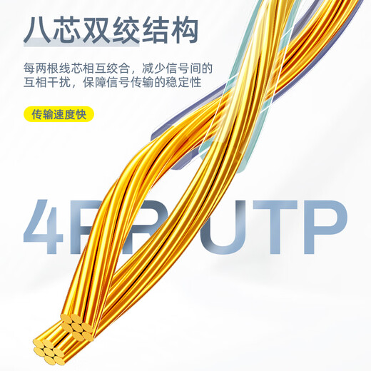 Shanze Category 6 Super network cable thin wire CAT6A pure copper 10G finished connecting line home computer broadband compatible Gigabit network jumper 8 meters white SZB-3080