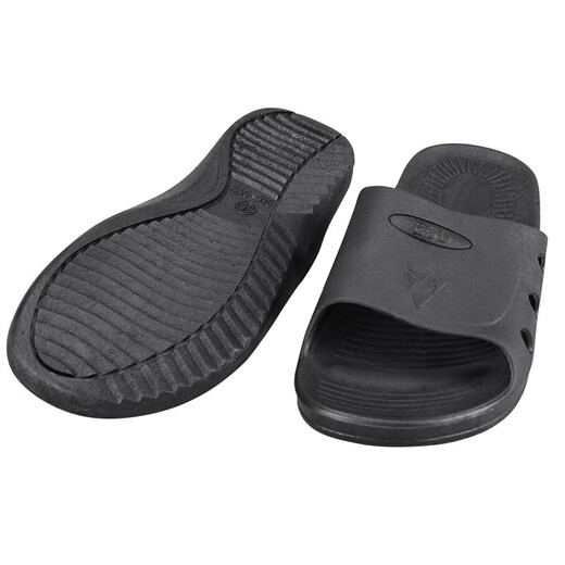 Anmeishang Spu Antistatic Pantoffers Schwarzes Quadrat ESD Schwarze Standard Sommer Elektronische Fabrik Staubfreie Workshop Anti-Odor- und Anti-Rutsch-Arbeitschuhe Größe 40 AMS702-1