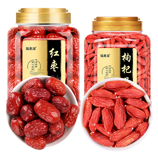 
Fudonghai Red wolfberry and red date combination 500g Soup Zhongning Disposable Red wolfberry Xinjiang Dried Date