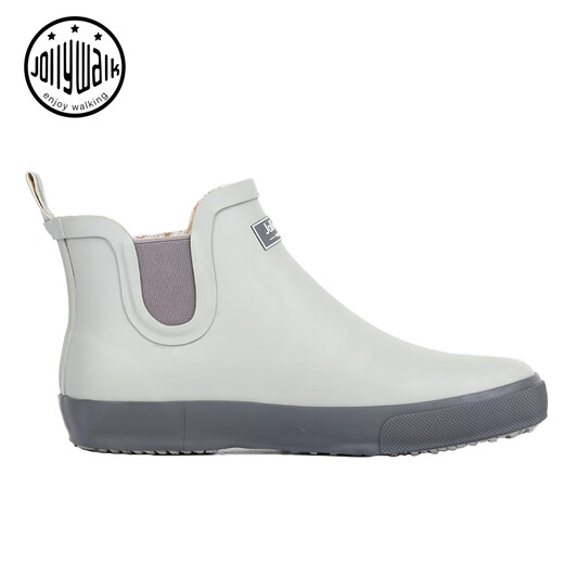 Very good (Jolly Walk) rain boots for women women's lightweight rain boots waterproof and non-slip water shoes low top fashion outdoor casual overshoes JW208-1 gray 37